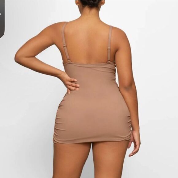 NWT SKIMS Sculpting Swim Ruched One Piece Swimsuit Sienna - Picture 3 of 6